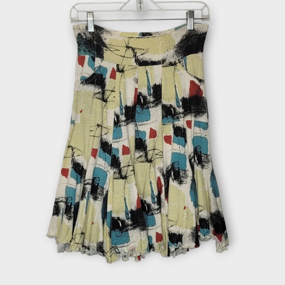 Effies Heart 7 Year Aline Skirt S Mid Century Abstract Print